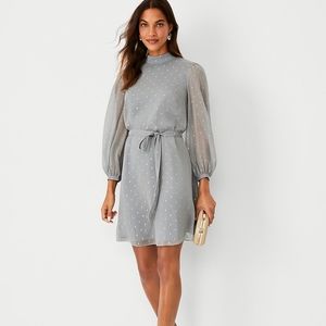 Grey belted dress - perfect for NYE